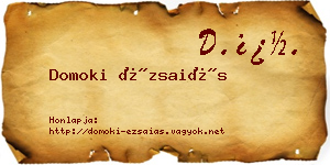 Domoki Ézsaiás névjegykártya